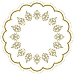 Sovie-horeca Sovie HORECA Tablett-Deckchen Royal Line Gold Aus Tissue 7-lagig, Ø 180 Mm, 250 Stück - Untersetzer Ornamente