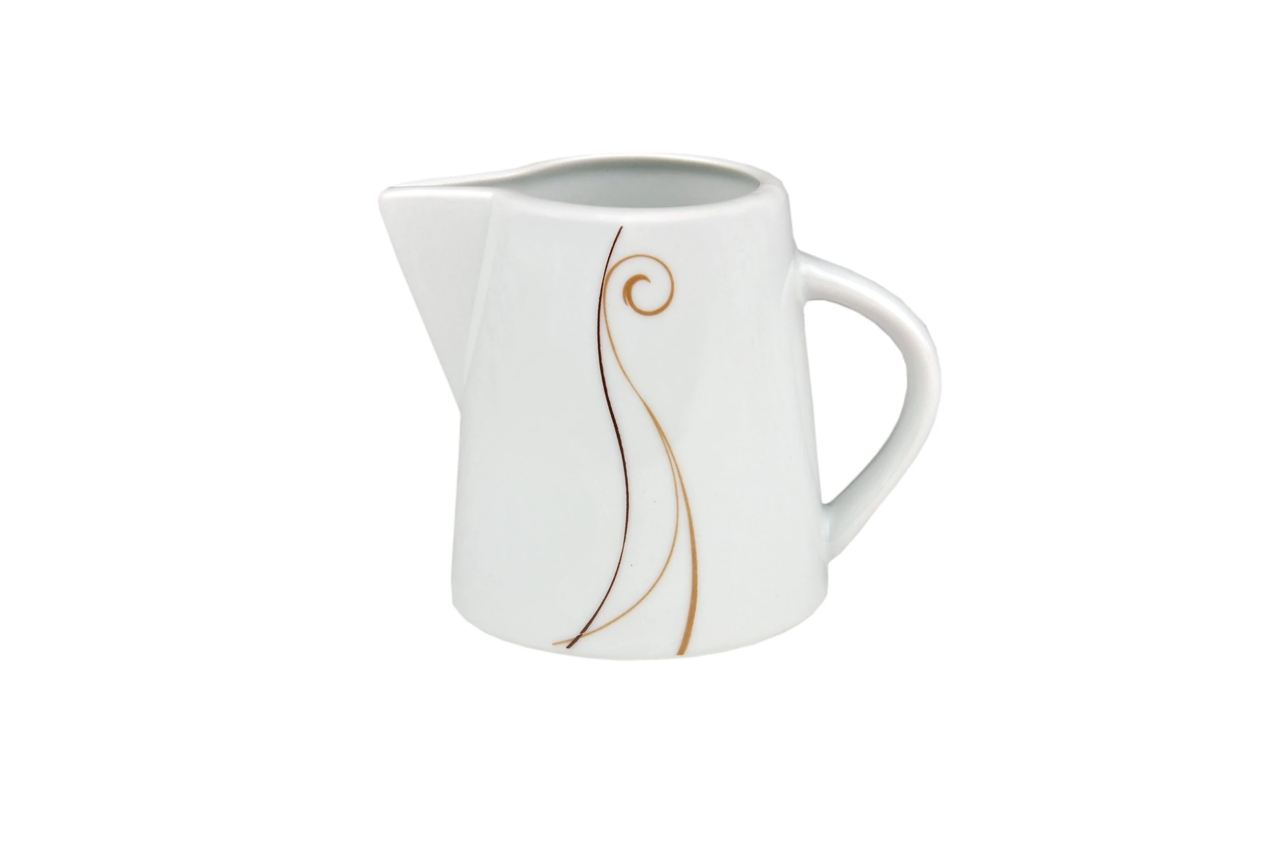 Null 2tlg. Set Zuckerdose 28cl & Milchkännchen 23cl Granada - Weißes Porzellan Mit Linien- Dekor In Beige Und Braun 7 Null 2tlg. Set Zuckerdose 28cl & Milchkännchen 23cl Granada - Weißes Porzellan Mit Linien- Dekor In Beige Und Braun – Bild 7