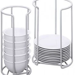 2x Contacto Teller-/Glockenhalter, Hellgrau, Stahldraht, Tellerdurchmesser: 15 Cm, Höhe: 30 Cm -APS shop 0adf4631 f92d 45e2 a77b ad74f87bfd10 1