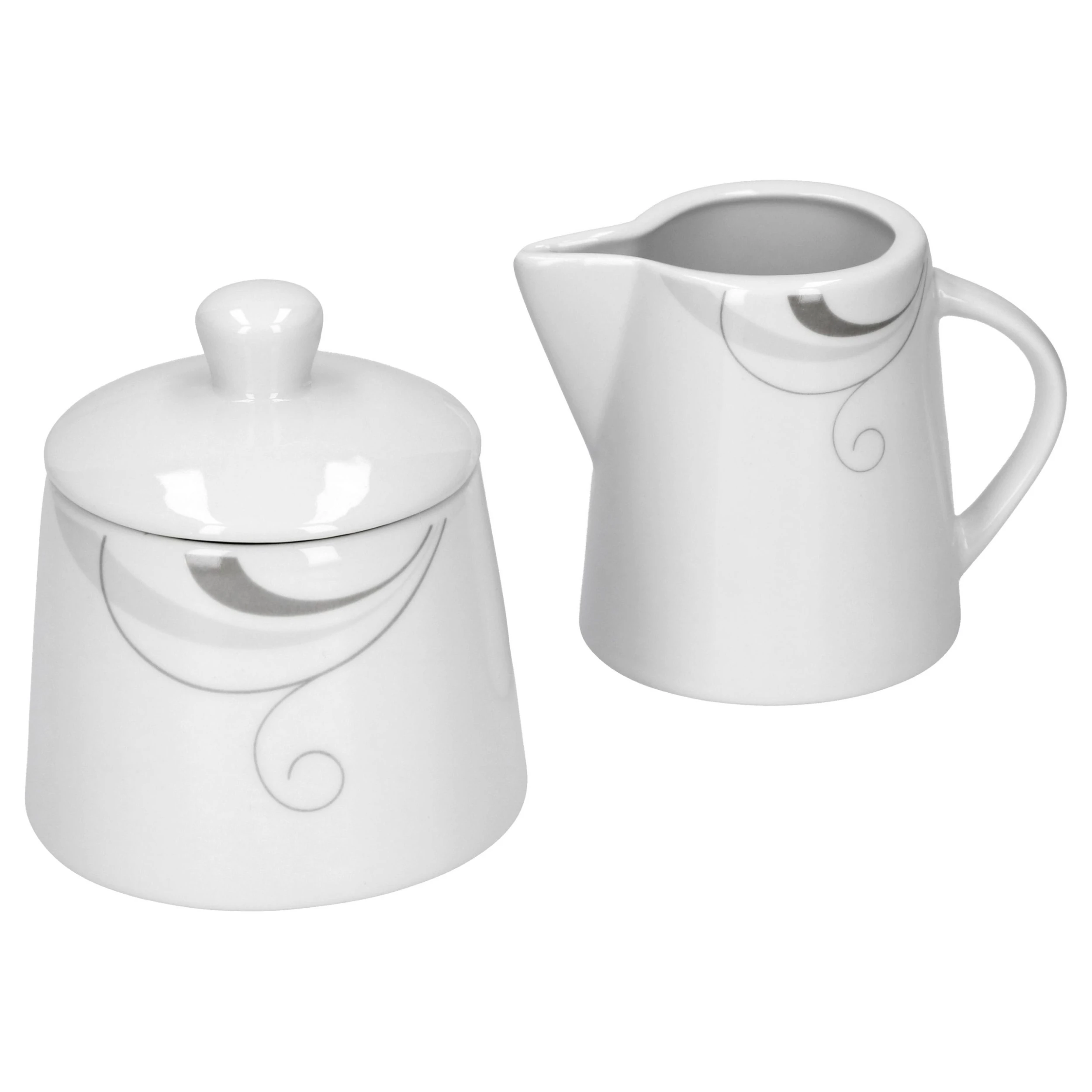 Null Kaffeeergänzungsset Milchkännchen & Zuckerdose Phönix Porzellan Weiß Mit Dekor 5 Null Kaffeeergänzungsset Milchkännchen & Zuckerdose Phönix Porzellan Weiß Mit Dekor – Bild 5