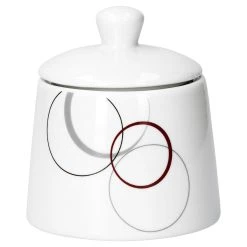 Null 2tlg. Set Zuckerdose 28cl & Milchkännchen 23cl Palazzo Mit Dekor-Kreisen In Grau Und Dunkelrot -APS shop 426eacec 9e6d 4cc7 9cb6 7ad91379a0dc scaled