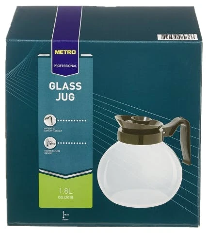 Metro-professional METRO Professional Ersatz-Glaskanne GGJ2018, Borosilikatglas/Kunststoff, 20x16.5x18 Cm, 1.8 L, Beständig Bis 185°C, Transparent 6 Metro-professional METRO Professional Ersatz-Glaskanne GGJ2018, Borosilikatglas/Kunststoff, 20x16.5x18 Cm, 1.8 L, Beständig Bis 185°C, Transparent – Bild 6