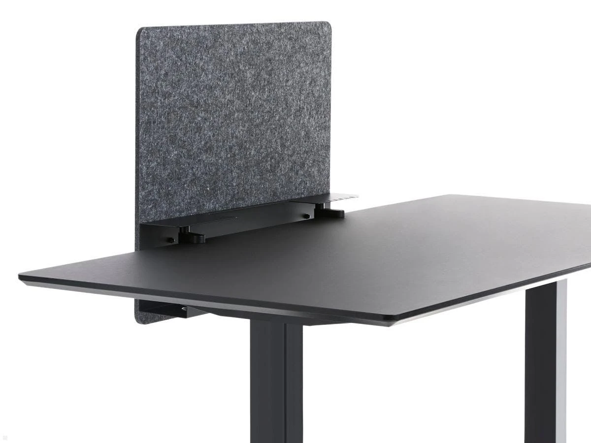 Null APTO Filz Schreibtisch Trennwand 110x60x1cm Mit Tischklemmen, Schwarz 2 Null APTO Filz Schreibtisch Trennwand 110x60x1cm Mit Tischklemmen, Schwarz – Bild 2