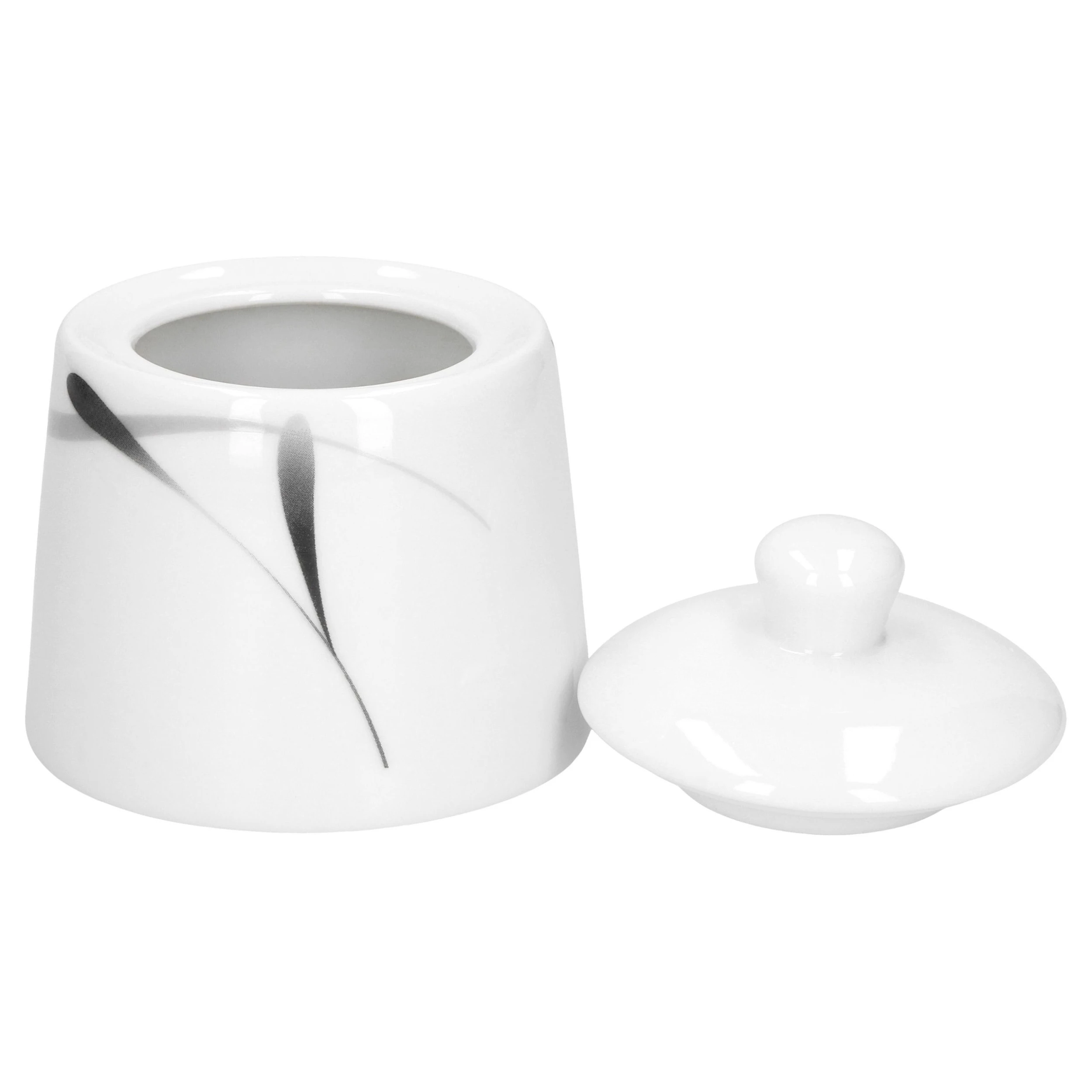 Null Kaffeeergänzungsset Milchkännchen & Zuckerdose Lima Porzellan Weiß Mit Dekor 6 Null Kaffeeergänzungsset Milchkännchen & Zuckerdose Lima Porzellan Weiß Mit Dekor – Bild 6