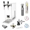 Null Komplett Set - Sodawassergerät Pygmy 2-ltg. Aus Edelstahl, 20 Liter/h