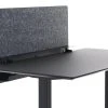 Null APTO Filz Schreibtisch Trennwand 110x60x1cm Mit Tischklemmen, Schwarz