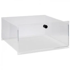 Null APS Schublade, 34 X 32 Cm, H: 17,5 Cm, Acryl, Mit Chrom Griff (Die Abbildung Ist Mit Schwarzem Griff)