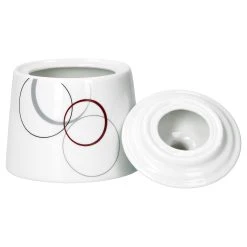 Null 2tlg. Set Zuckerdose 28cl & Milchkännchen 23cl Palazzo Mit Dekor-Kreisen In Grau Und Dunkelrot -APS shop ceefc5c0 0c31 47d3 b5d6 aa598a640637 scaled
