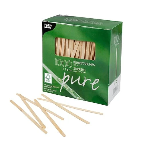 PAPSTAR 1000 Rührstäbchen, Holz "pure" 11 Cm X 5 Mm 5 PAPSTAR 1000 Rührstäbchen, Holz "pure" 11 Cm X 5 Mm – Bild 5